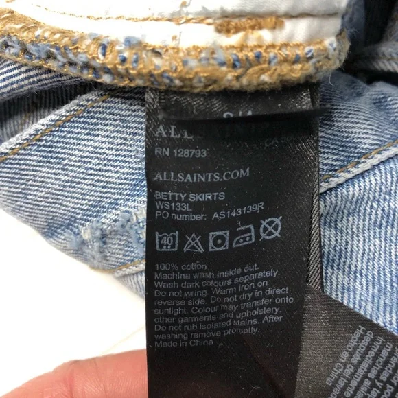 All Saints Betty Denim Skirt 4